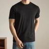 High-quality single-yarn warp and weft cotton short-sleeved men's summer 6 new versatile solid color cool men's T-shirt base layer factory self-operated details Picture